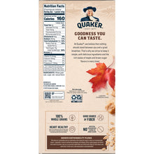 Load image into Gallery viewer, *Quaker, Instant Oatmeal, Maple &amp; Brown Sugar, 1.51 oz, 20 Packets
