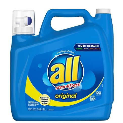 all Stainlifter Liquid Laundry Detergent, 150 ounce, 100 Loads