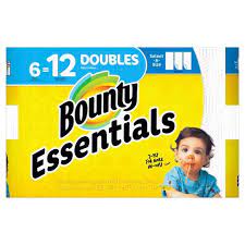 Bounty Essentials Select-A-Size Paper Towels, White, 6 Double Rolls