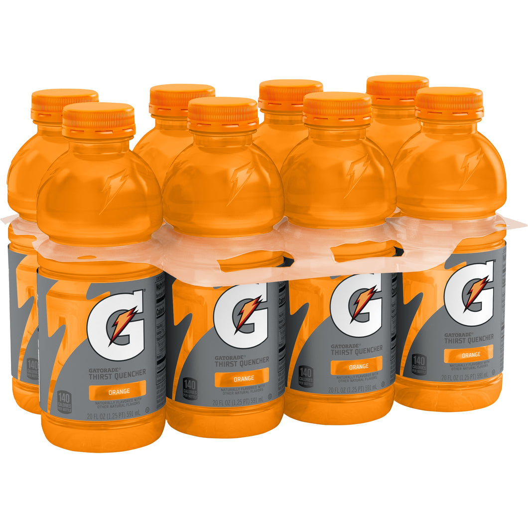 *Gatorade Thirst Quencher Sports Drink Orange 20oz 8 Bottles