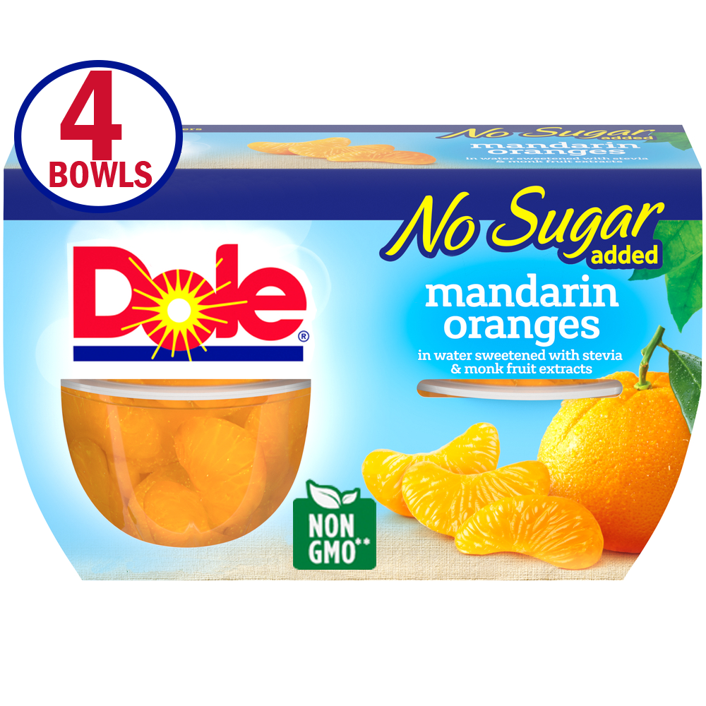 *Dole No Sugar 'Added Mandarin Oranges, 4 oz Fruit Bowls