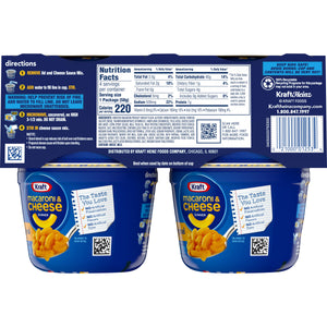 *Kraft Original Marconi & Cheese Easy Microwaveable Dinner, 4 pack 2.05oz cups