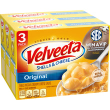 Load image into Gallery viewer, *Velveeta Shells &amp; Cheese Original Pasta &amp; Cheese Sauce Meal, 3 Pack, 12 oz Box
