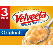 Load image into Gallery viewer, *Velveeta Shells &amp; Cheese Original Pasta &amp; Cheese Sauce Meal, 3 Pack, 12 oz Box
