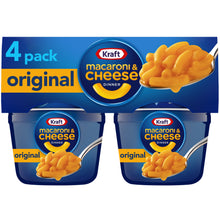 Load image into Gallery viewer, *Kraft Original Marconi &amp; Cheese Easy Microwaveable Dinner, 4 pack 2.05oz cups
